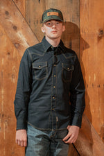 Load image into Gallery viewer, Wrangler: Men&#39;s Retro® Western Snap Solid Dobby Shirt
