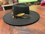 Load image into Gallery viewer, Custom Black Felt Wide Brim Hat
