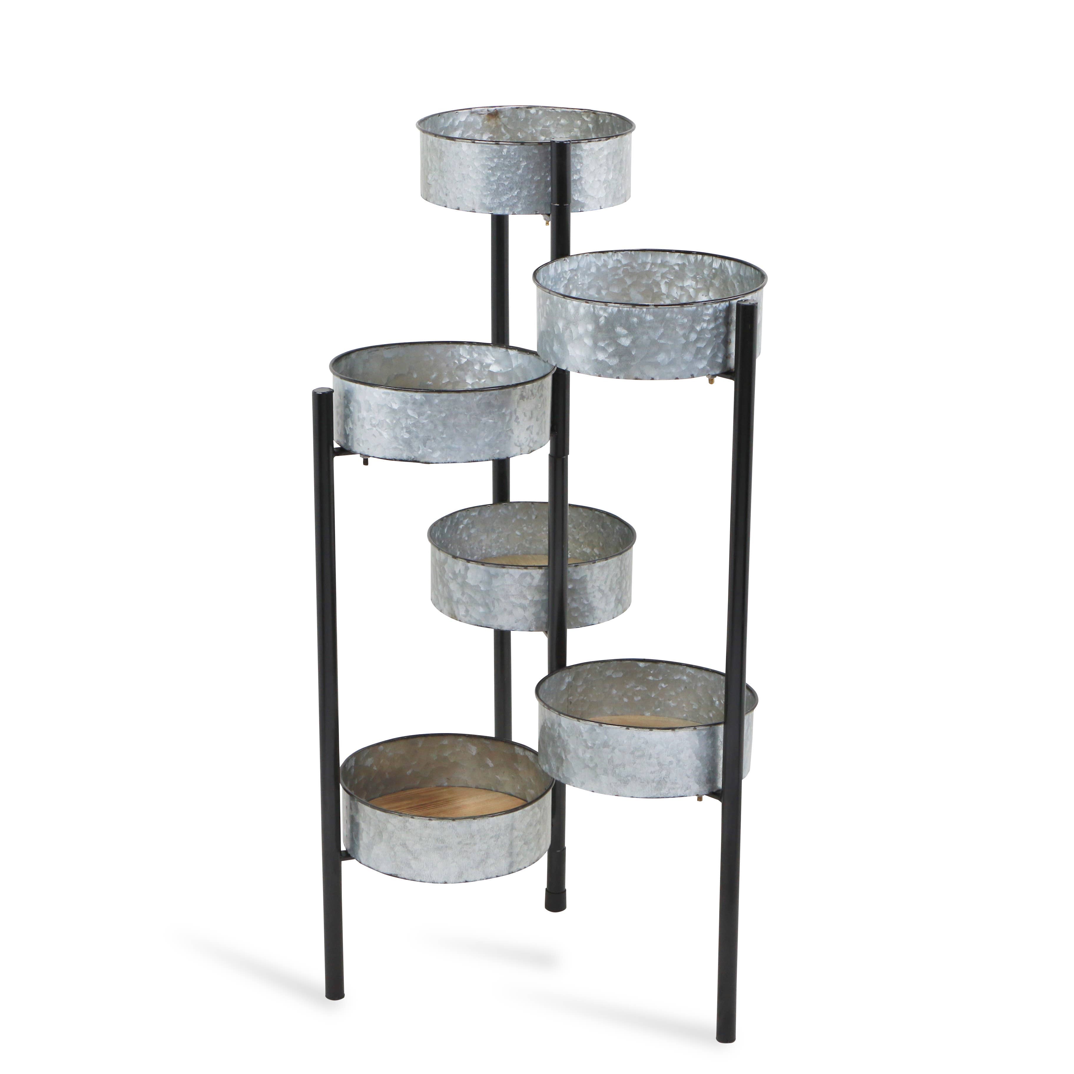 6 Pot Metal Folding Plant Stand