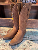 Load image into Gallery viewer, Ariat: Women's Heritage X Toe Elastic Wide Calf Western Boot in Distressed Brown
