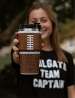 Load image into Gallery viewer, Blinged Out Football Tumbler
