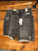 Load image into Gallery viewer, Judy Blue - Rigid Front/Stretch Back Black Shorts
