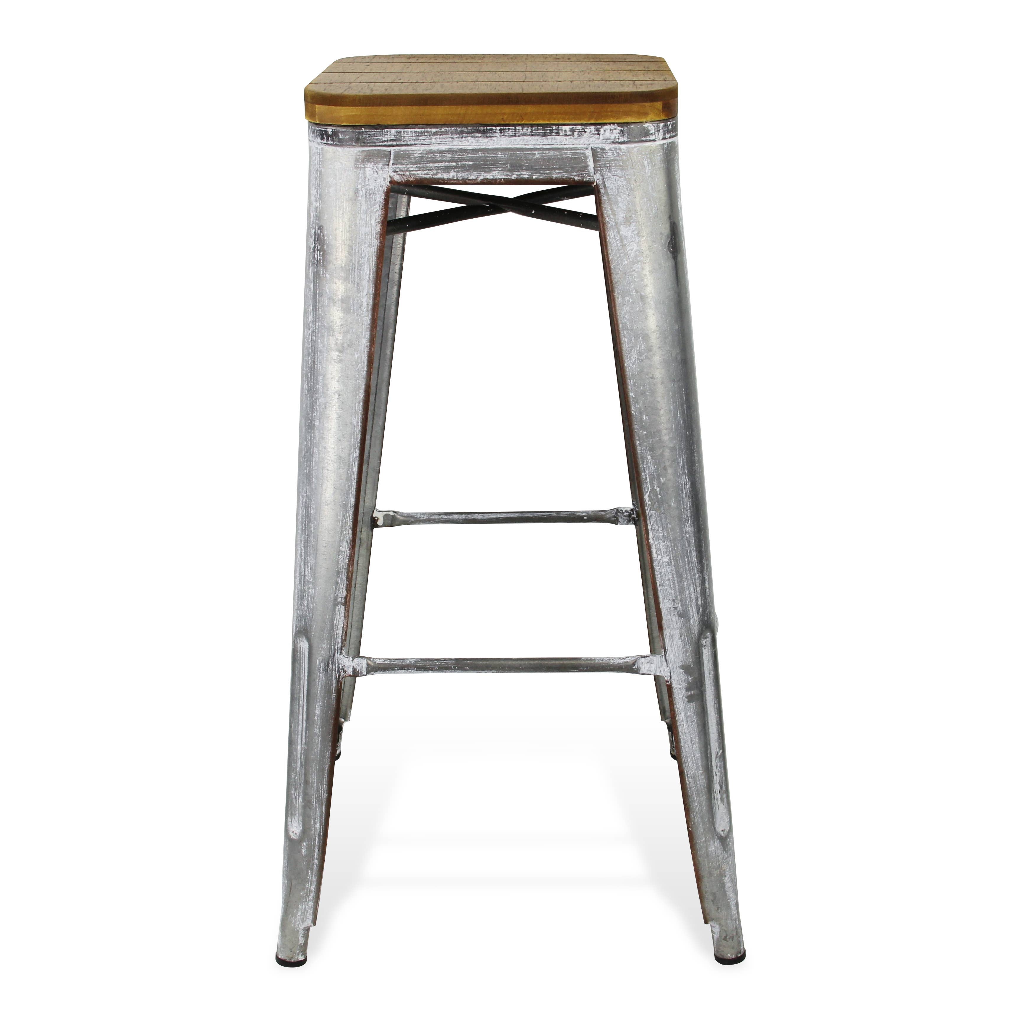 Bar Height Wooden Top Stools