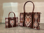 Load image into Gallery viewer, Wrangler Southwestern Print Wide Canvas Tote
