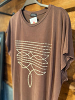 Load image into Gallery viewer, Cowboy Boot Stitch T-Shirt Dress
