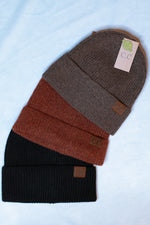 Load image into Gallery viewer, Unisex Soft Ribbed Cuff C.C Beanie
