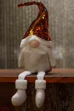 Load image into Gallery viewer, Gold Sequin Christmas Gnome
