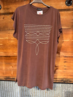 Load image into Gallery viewer, Cowboy Boot Stitch T-Shirt Dress
