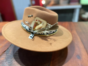 Custom Chestnut Felt Wide Brim Hat