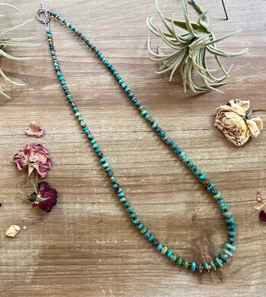 Turquoise Graduated Rondelle Necklace