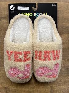 Yeehaw Western Fuzzy Slippers
