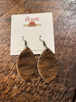 Load image into Gallery viewer, Cowhide Leather Teardrop Earrings
