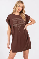 Load image into Gallery viewer, Cowboy Boot Stitch T-Shirt Dress
