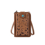 Load image into Gallery viewer, Western Tooled Phone Case Crossbody Wallet

