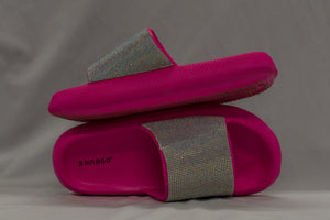 Hot Pink + Bling Slides