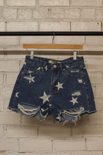 Load image into Gallery viewer, Star Print Denim Shorts
