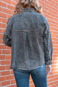 Charcoal Oversized Denim Jacket