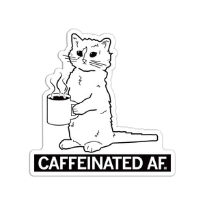 Caffeinated AF Die-Cut Sticker