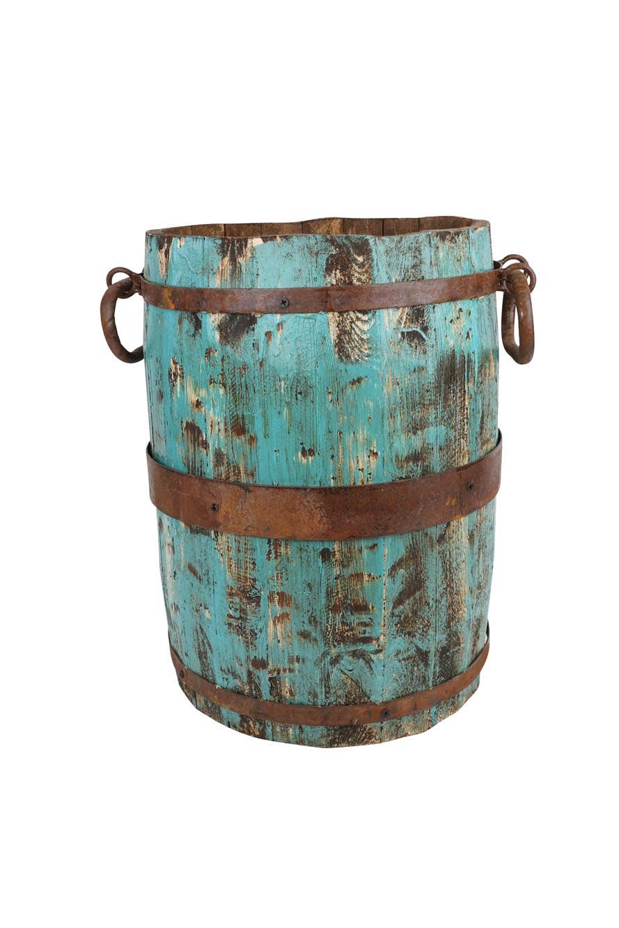 Rustic Trim Bucket Turquoise
