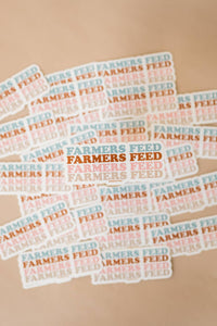"Farmers Feed" Colorful Sticker