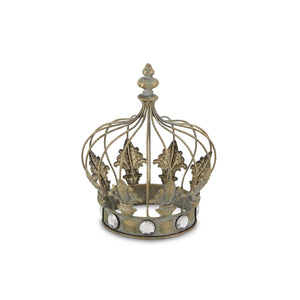 Jewelled Bronze Crown Table Decor