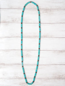 Flat Shell Turquoise Necklace