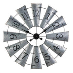 Load image into Gallery viewer, Galvanized Windmill Wall Clock
