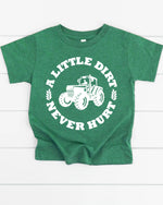 Load image into Gallery viewer, Little Dirt Never Hurt Kids Tee
