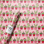 Load image into Gallery viewer, Christmas Cactus &amp; Plants Wrapping Paper
