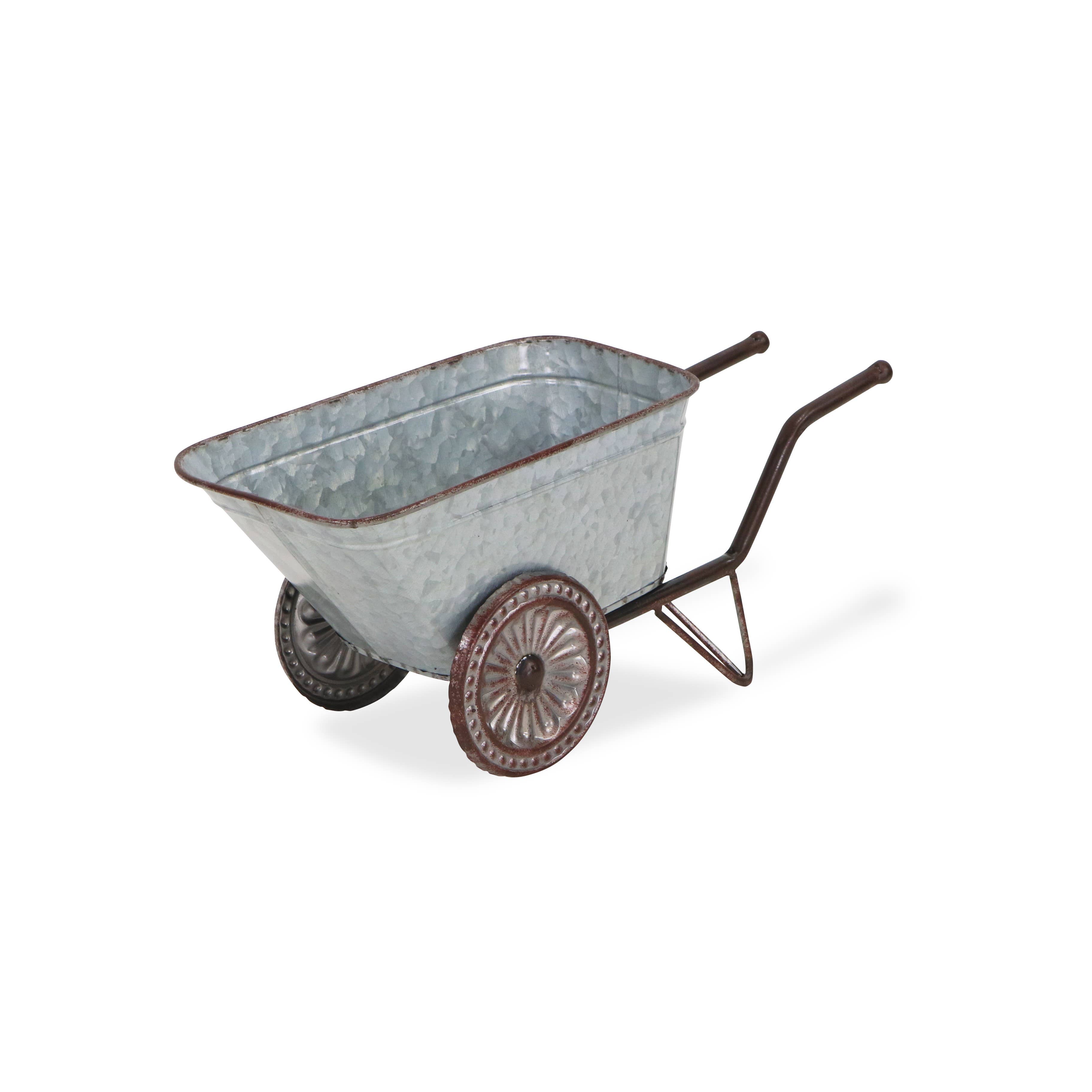 Galvanized Wheelbarrow Planter