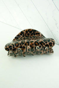 Leopard Oval Claw Clip