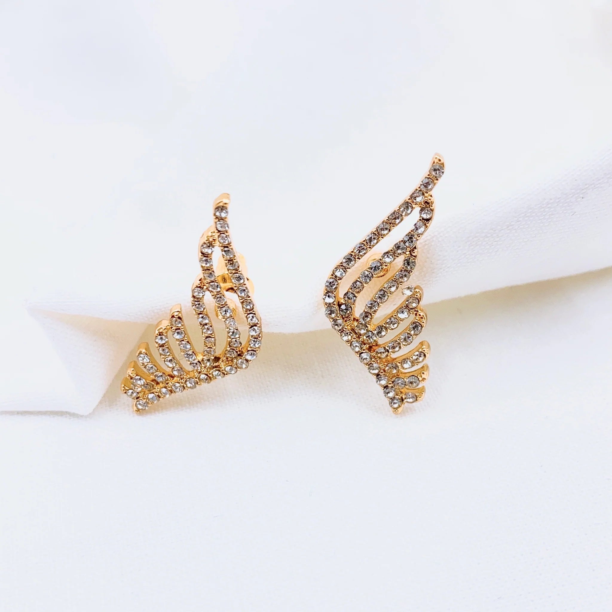 Crystal Mini Wing Earrings