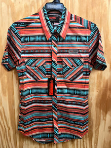 Aztec Stripe Woven Snap Shirt