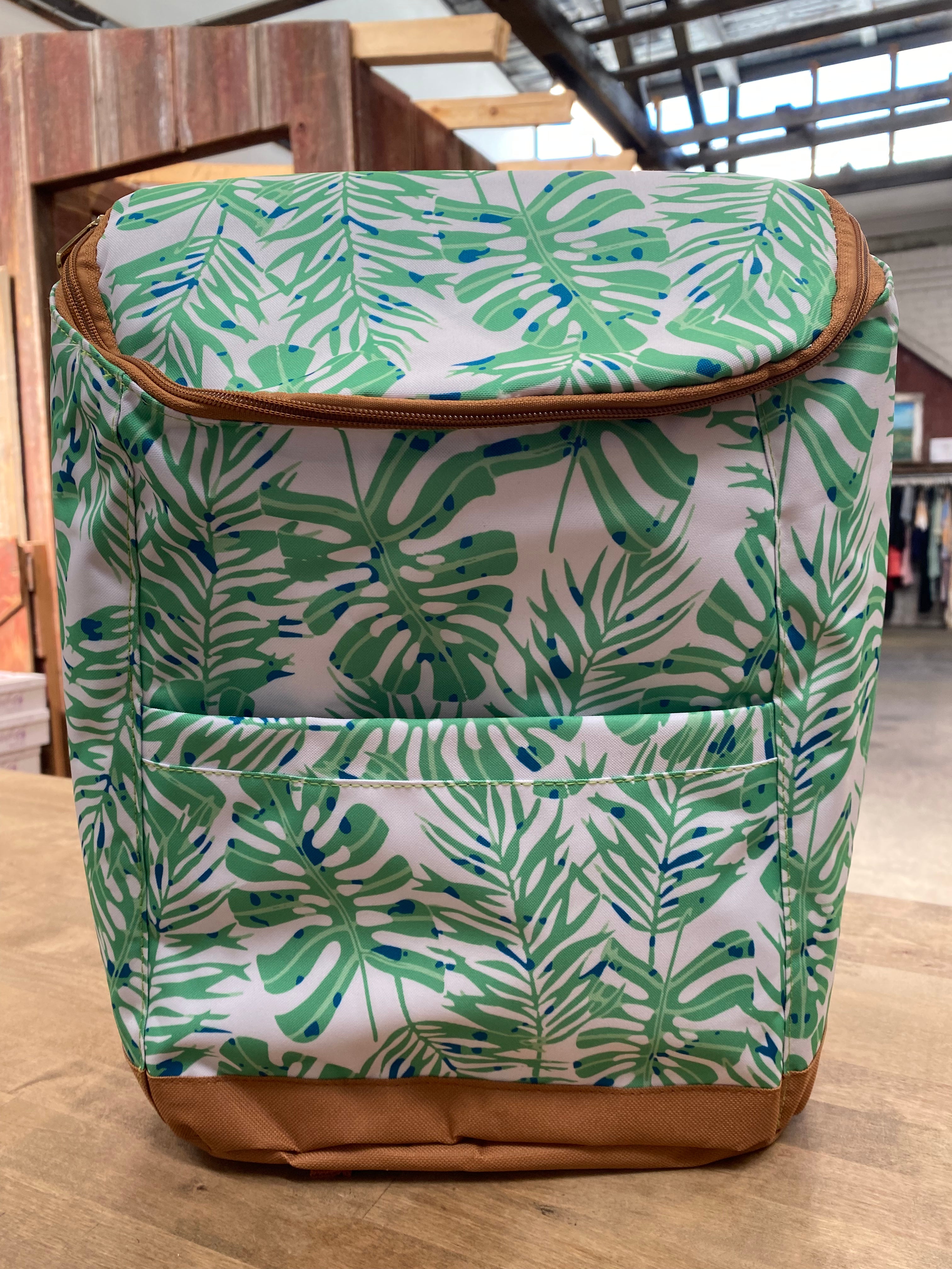 Palm Leaves Backpack Cooler