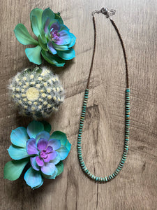 Real Turquoise Heishi Necklace
