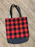 Load image into Gallery viewer, Buffalo Plaid Tote Bag
