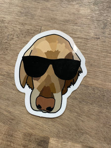 Brock in Sunglasses Sticker