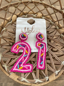 2 and 1 Birthday Earrings