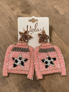 Star Sweater Beaded Earrings