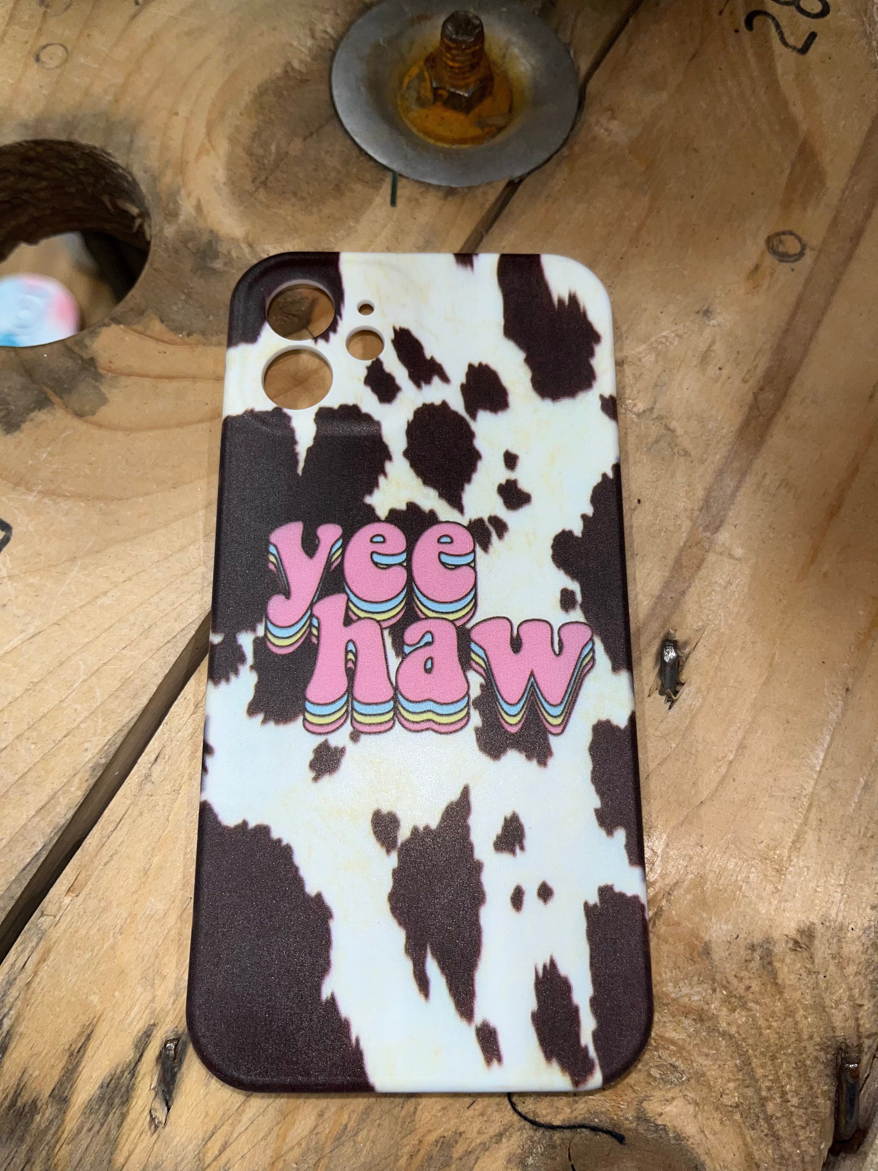Yeehaw Cow iPhone Case