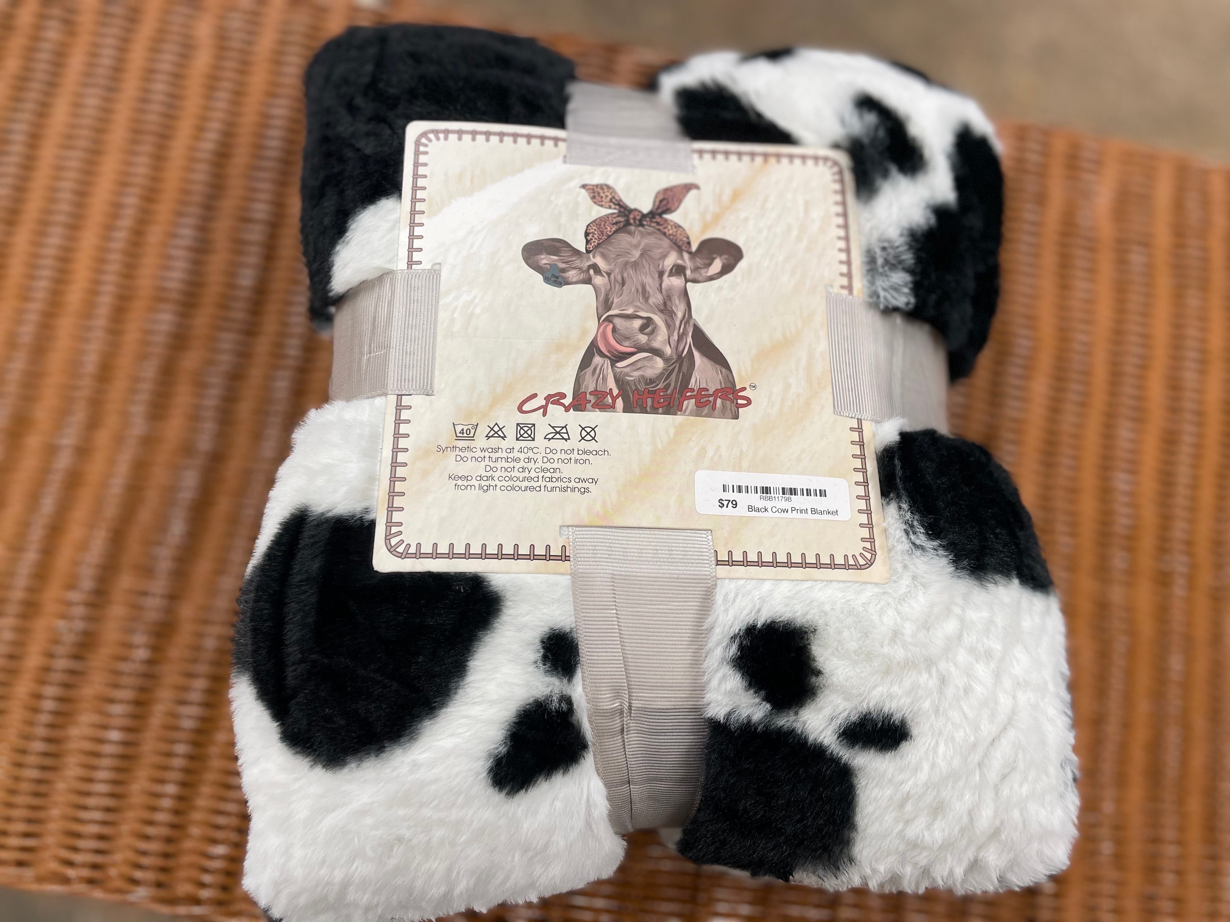 Soft Cow Print Blanket
