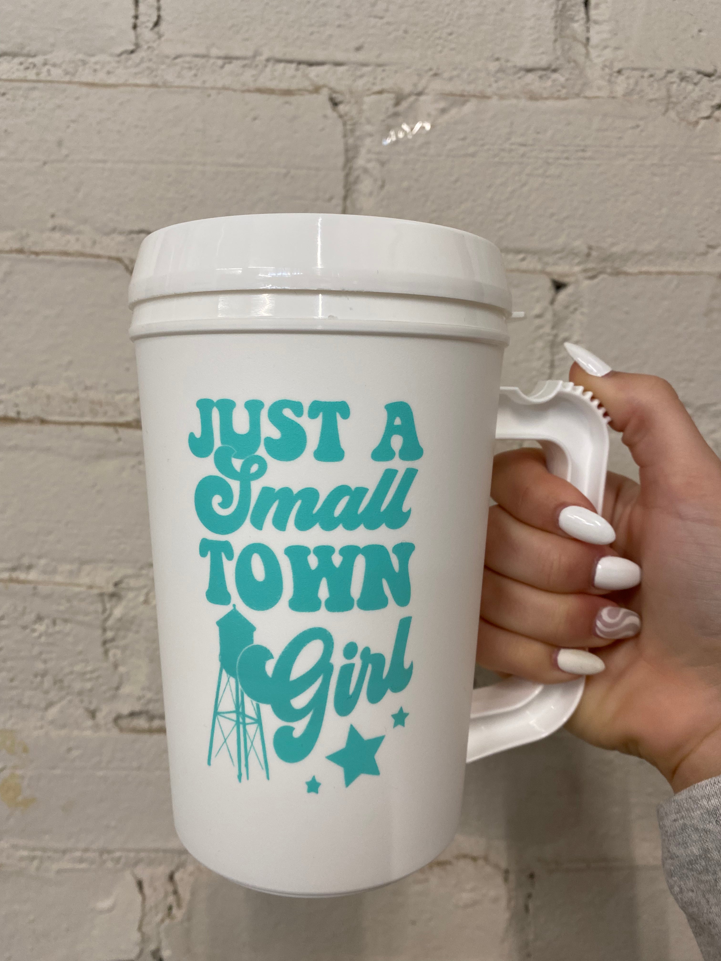 "Just a Small Town Girl" Mega Mug
