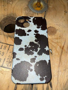 Brown Cow Print iPhone Case
