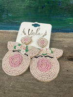 Load image into Gallery viewer, Beaded Farm Theme Earrings

