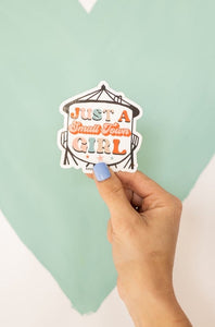 Just a Small Town Girl Colorful Sticker